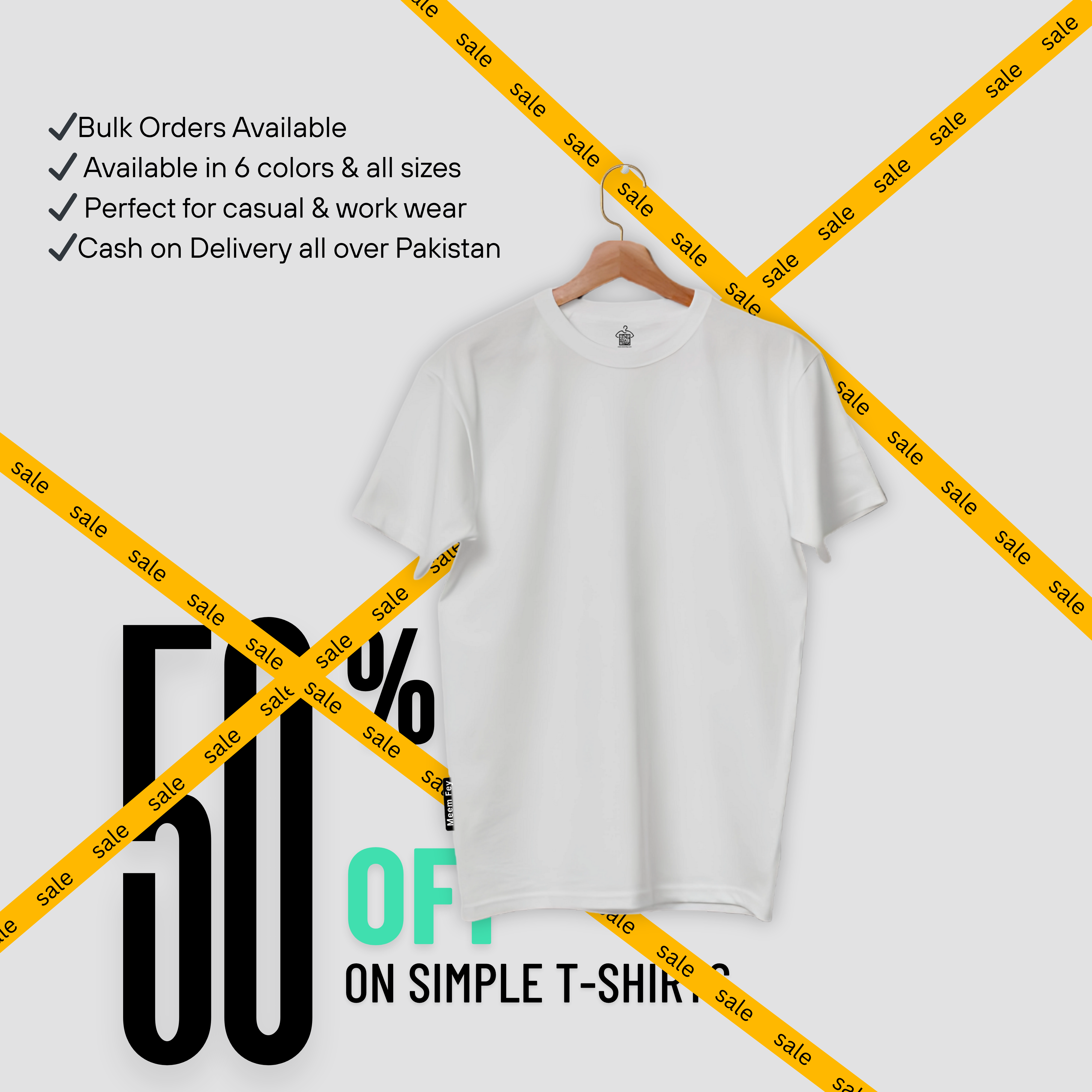 White Round Neck T-Shirt