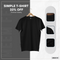 Black Solid Round Neck T-Shirt