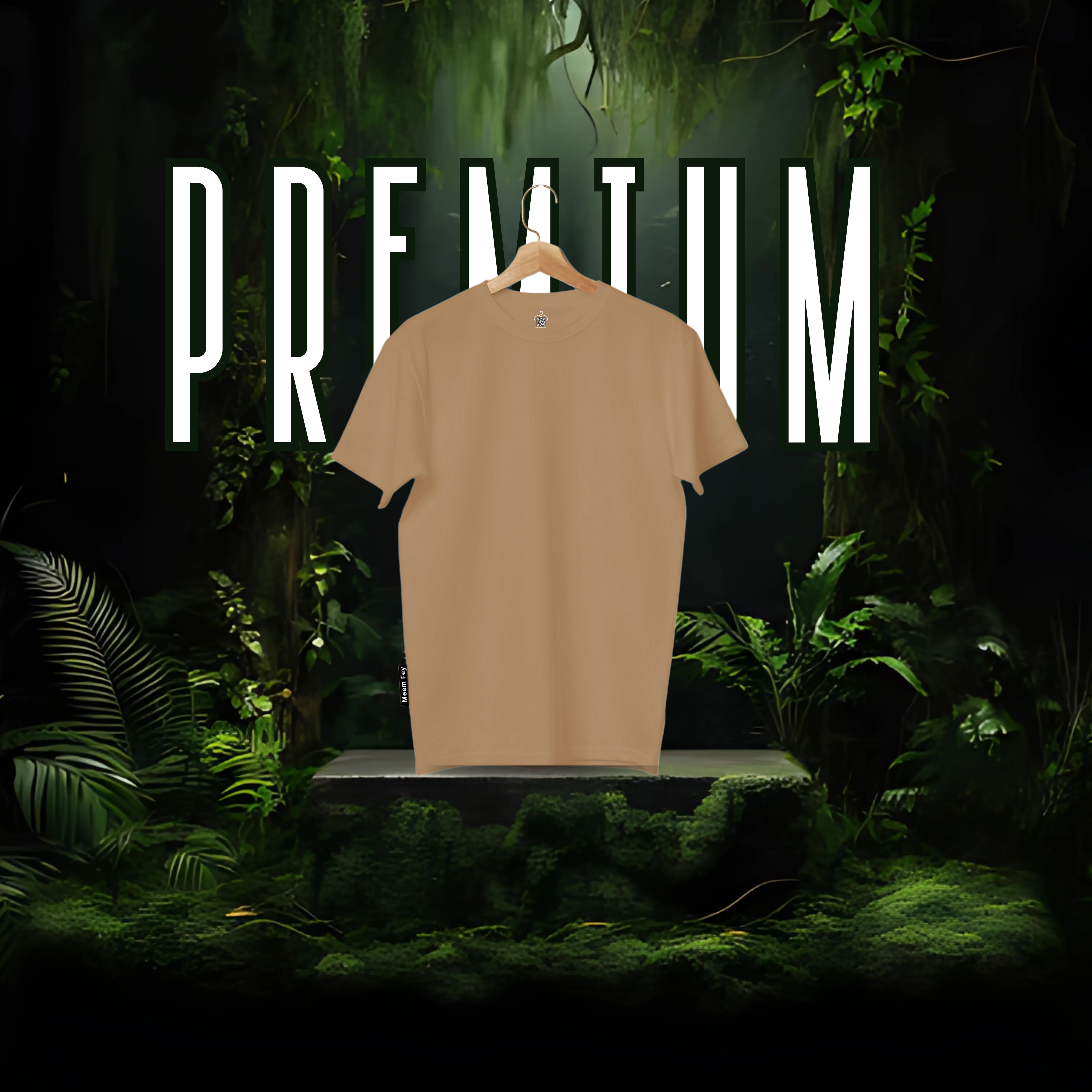 Cream Round Neck T-Shirt