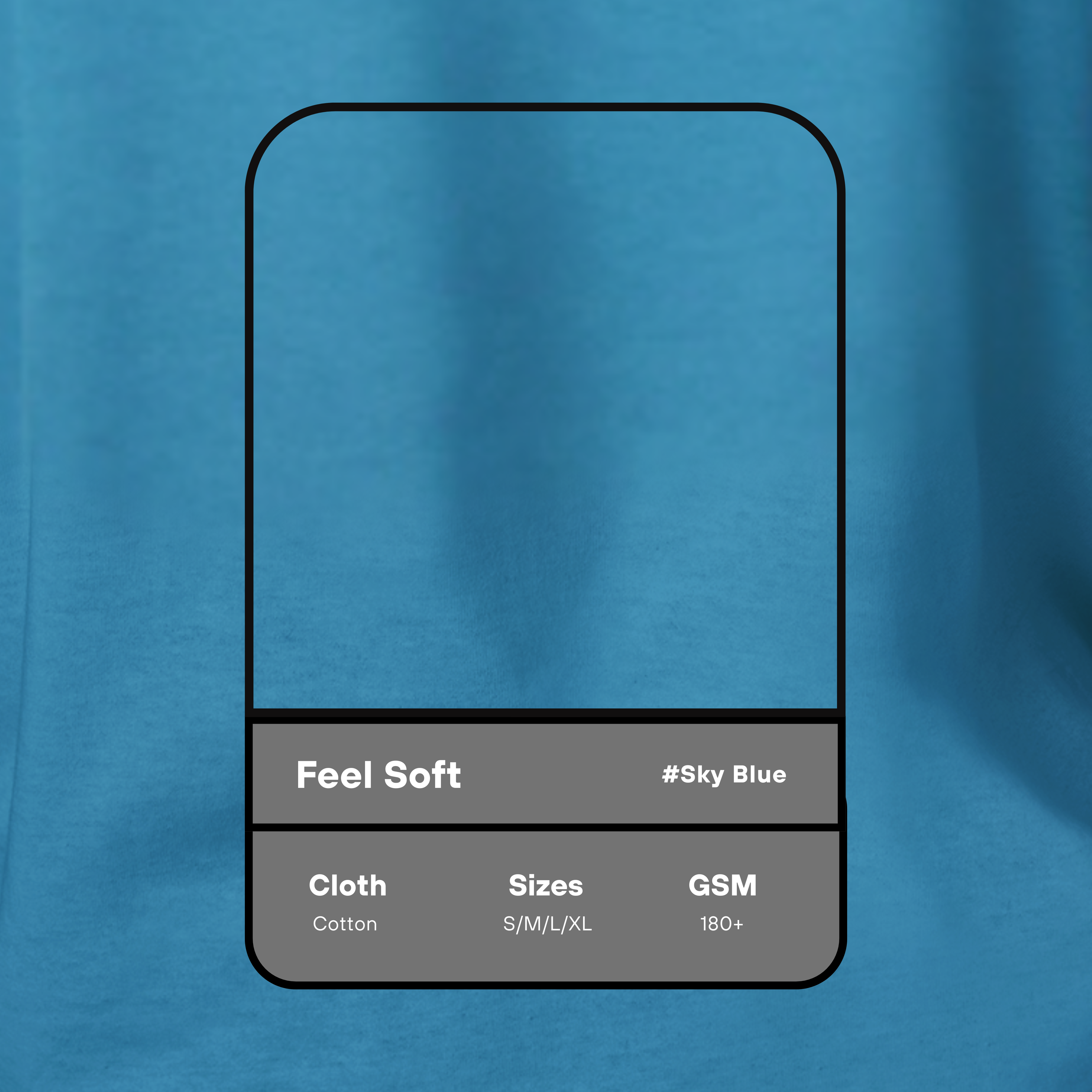 Sky Blue Round Neck T-Shirt