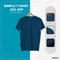 Petroleum Blue Solid Round Neck T-Shirt