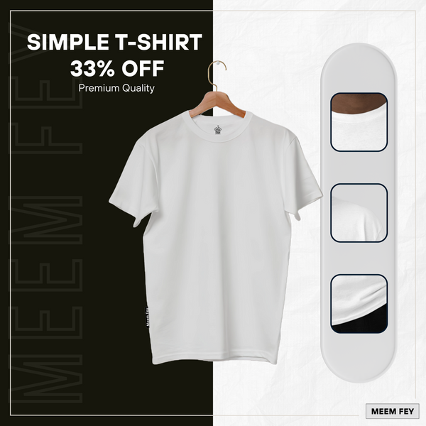 White Round Neck T-Shirt