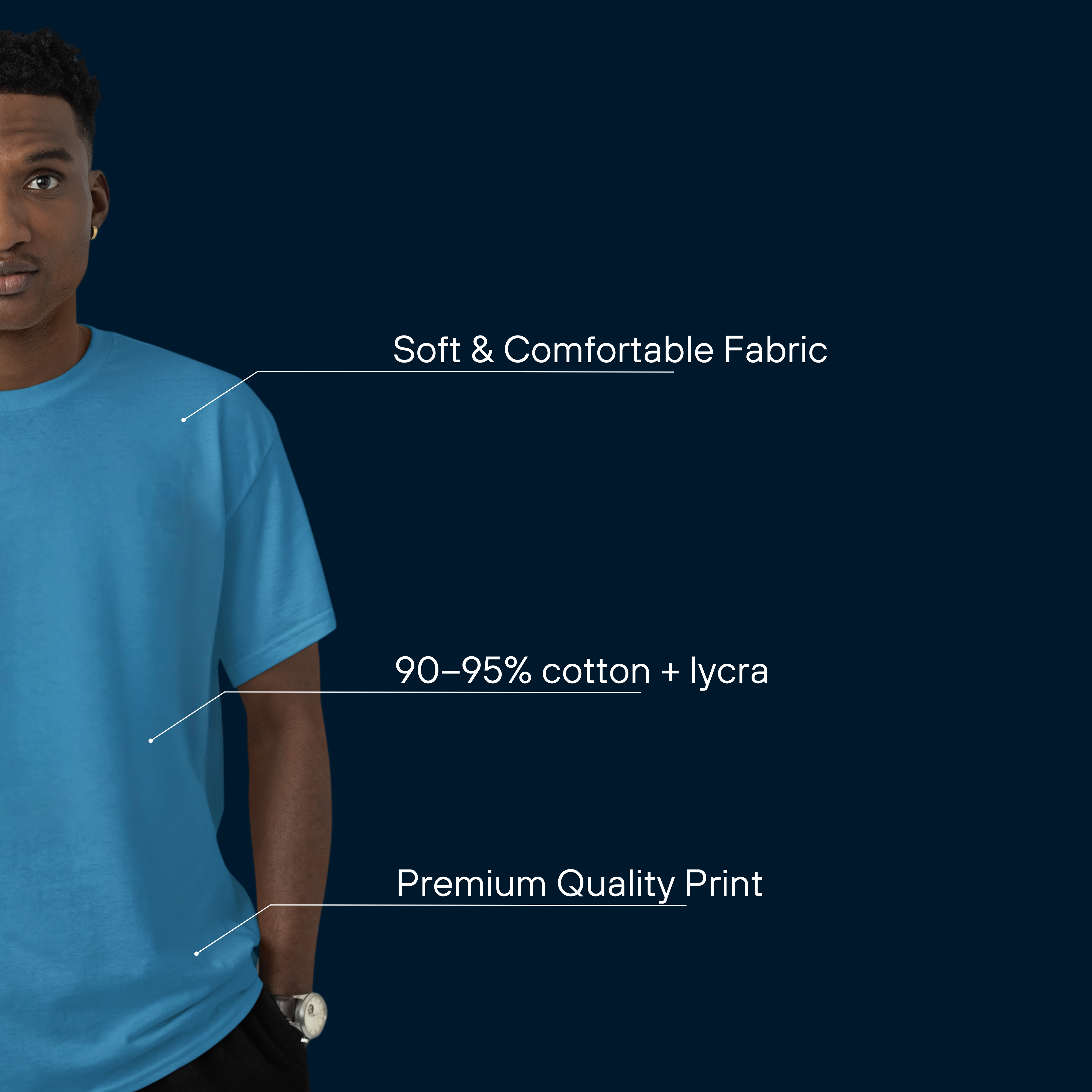 Sky Blue Round Neck T-Shirt
