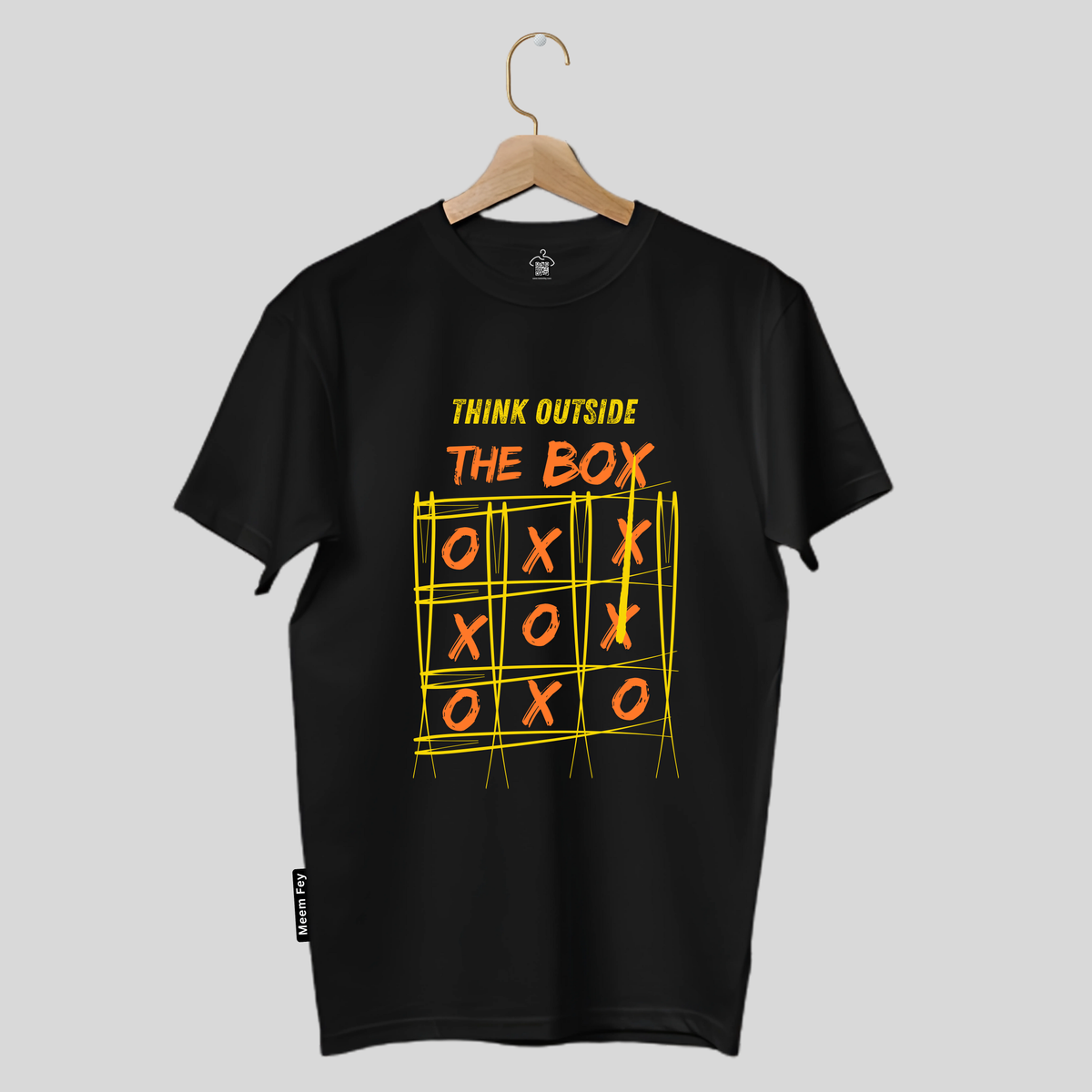 Box Print Round Neck T-Shirt