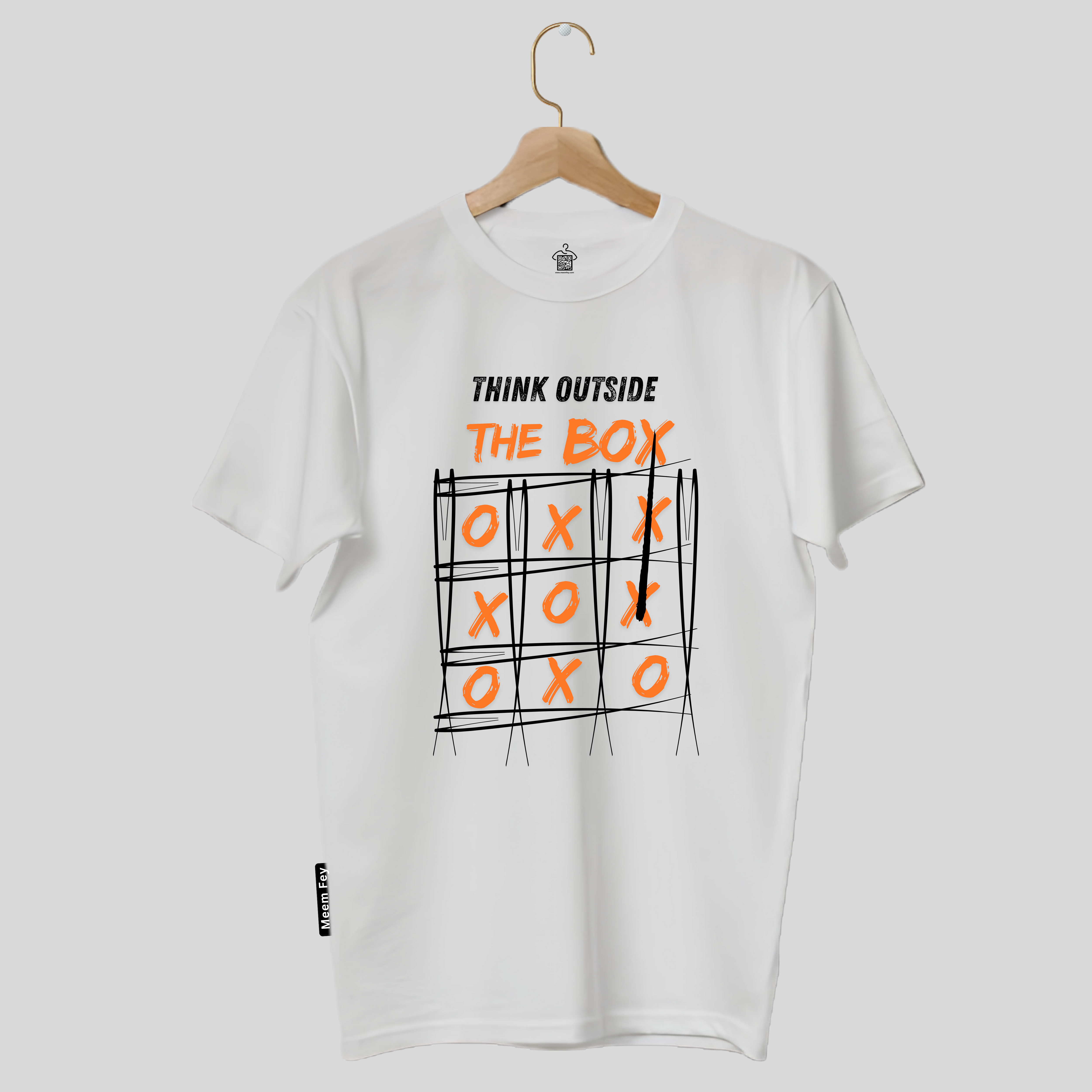Box Print Round Neck T-Shirt