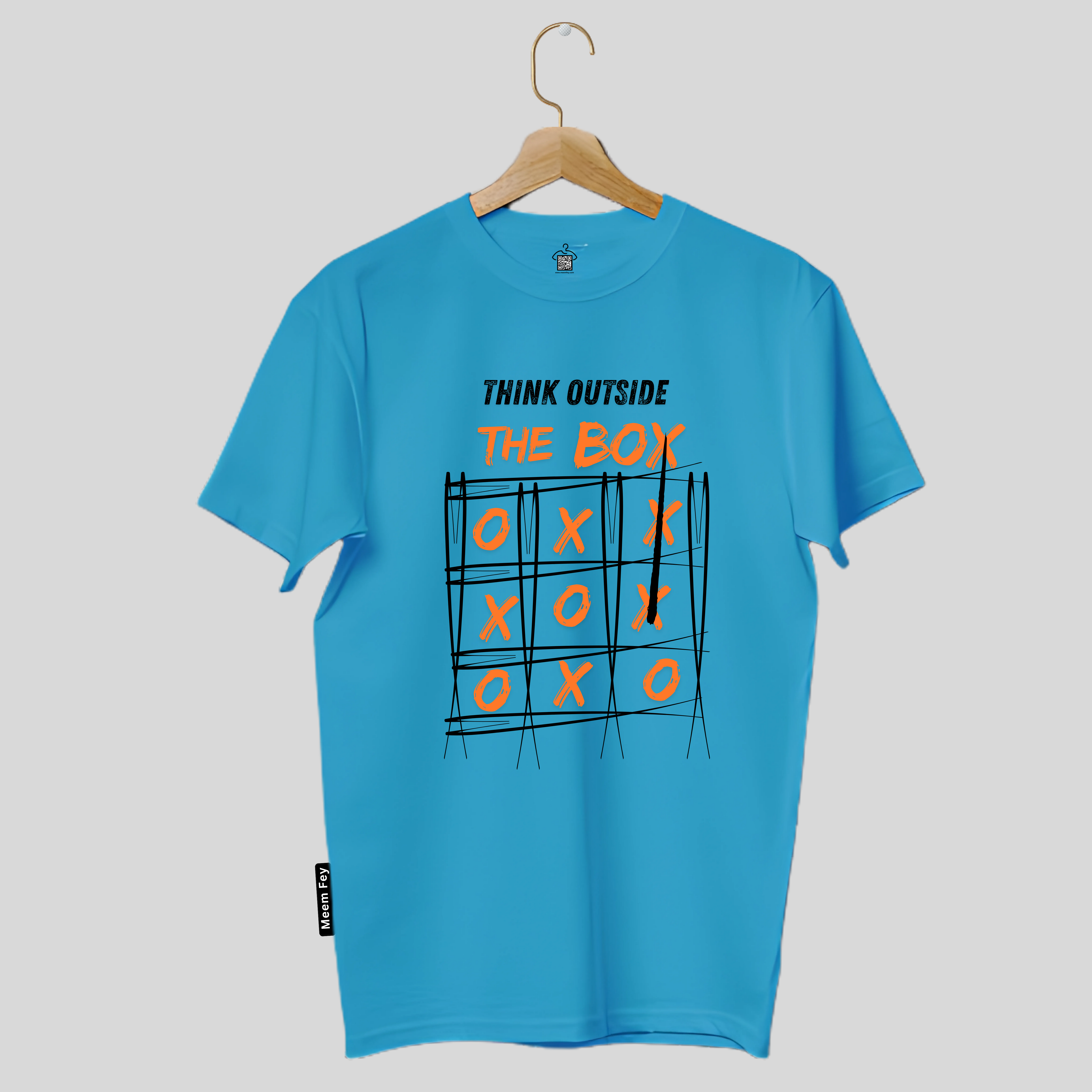 Box Print Round Neck T-Shirt