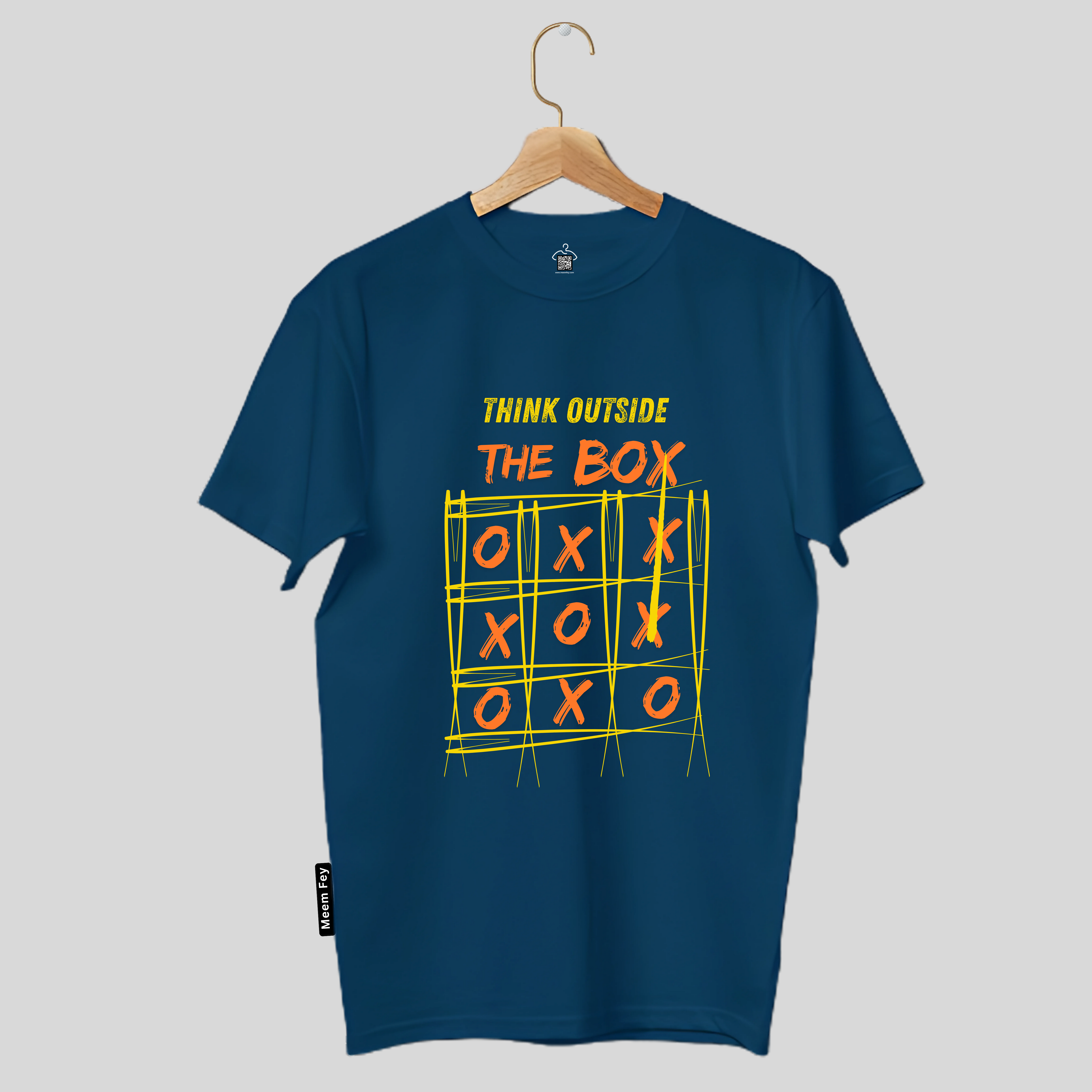 Box Print Round Neck T-Shirt