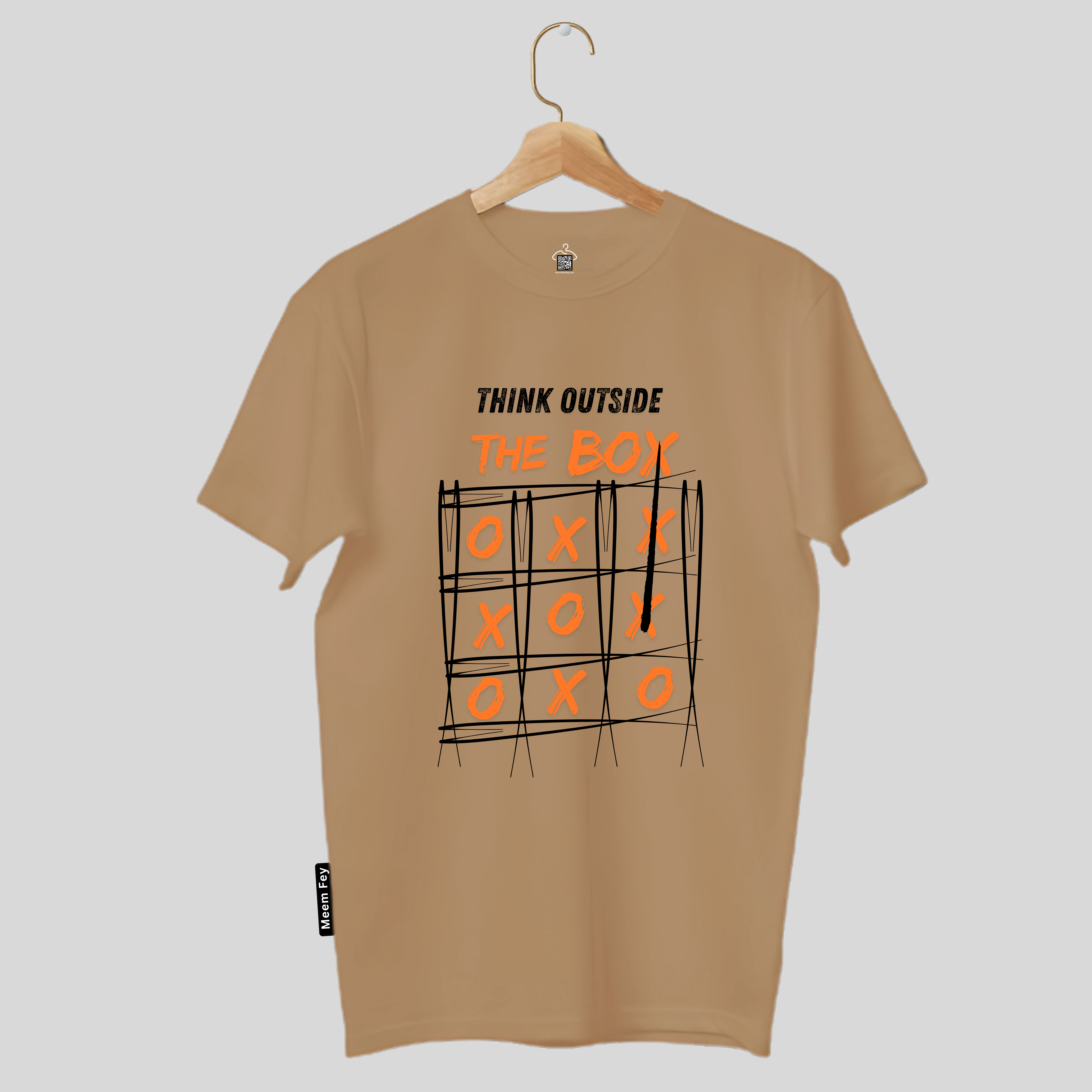 Box Print Round Neck T-Shirt