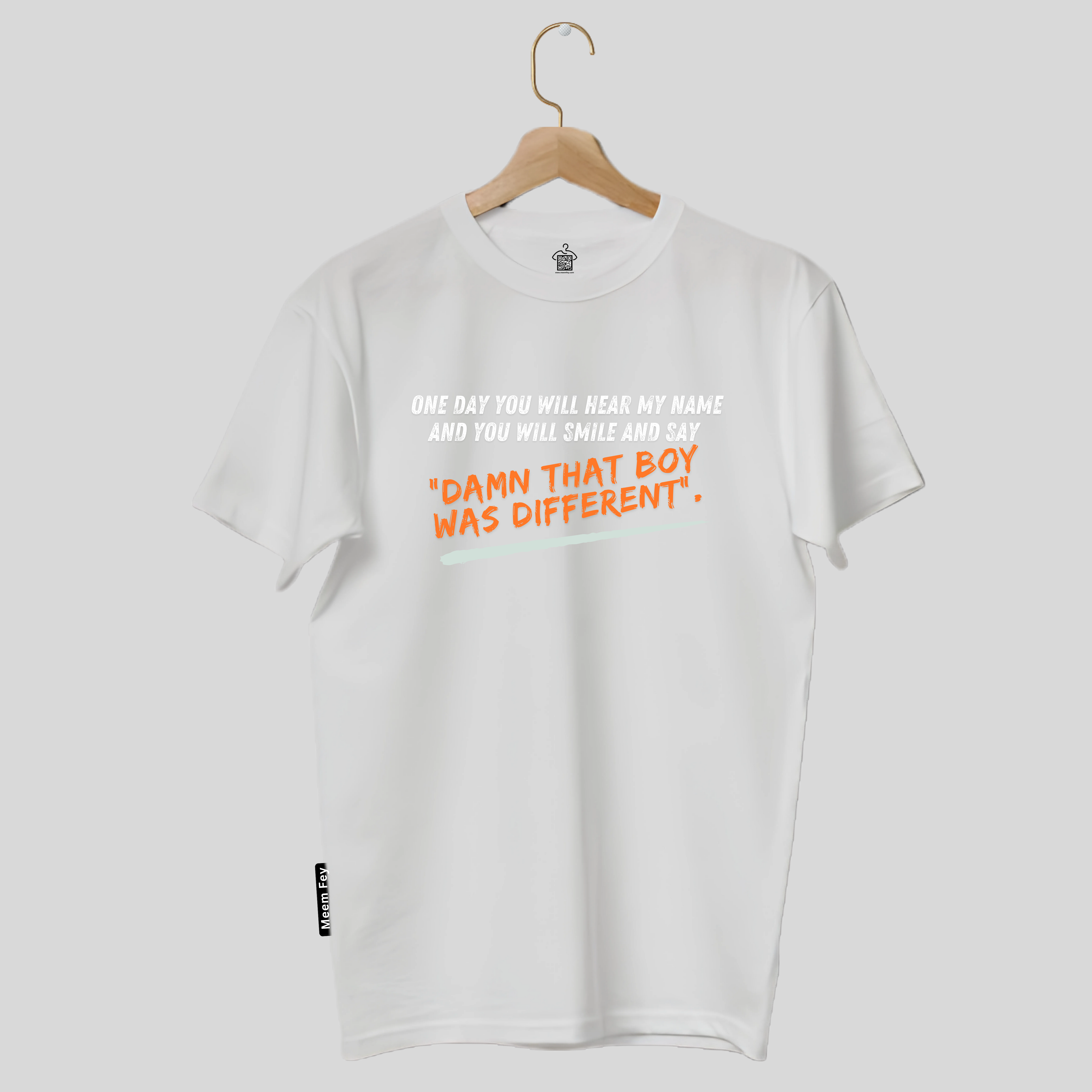 Damn boy Print Round Neck T-Shirt