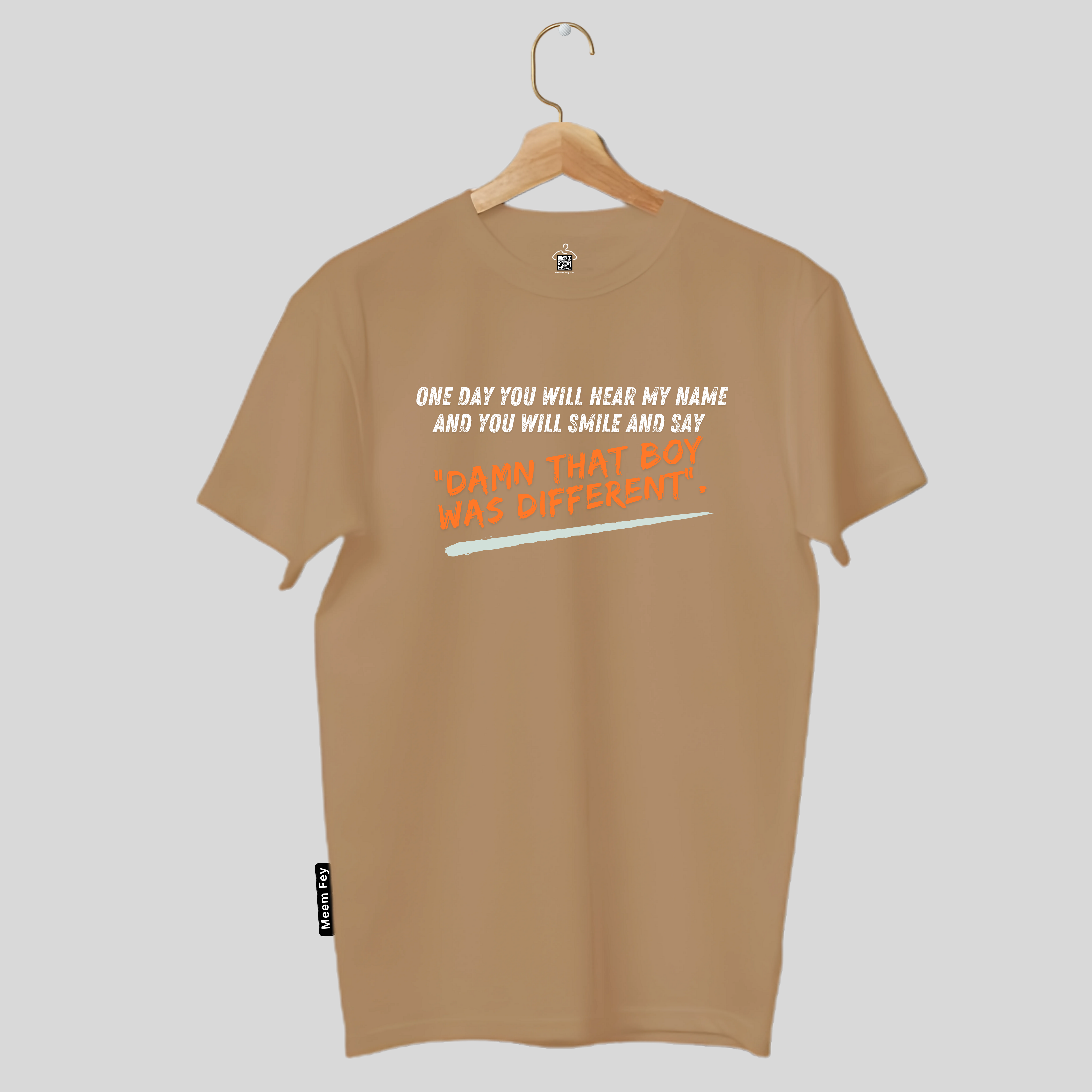 Damn boy Print Round Neck T-Shirt