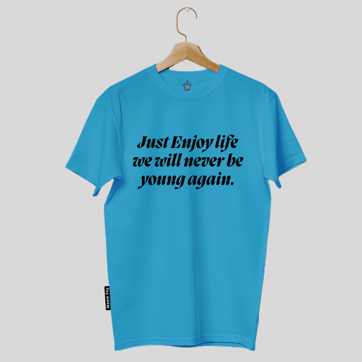 Golden words Print Round Neck T-Shirt