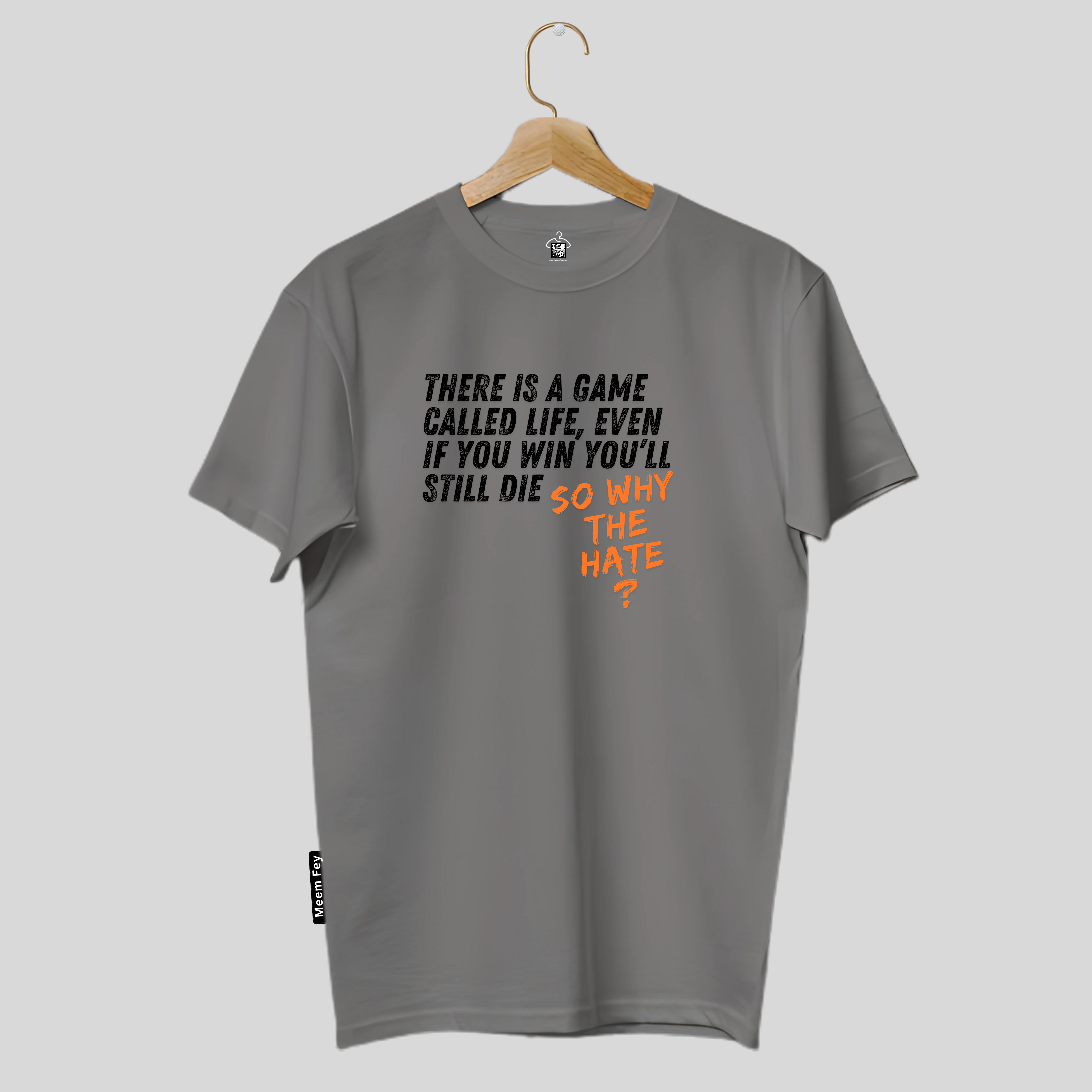 Quote Print Round Neck T-Shirt