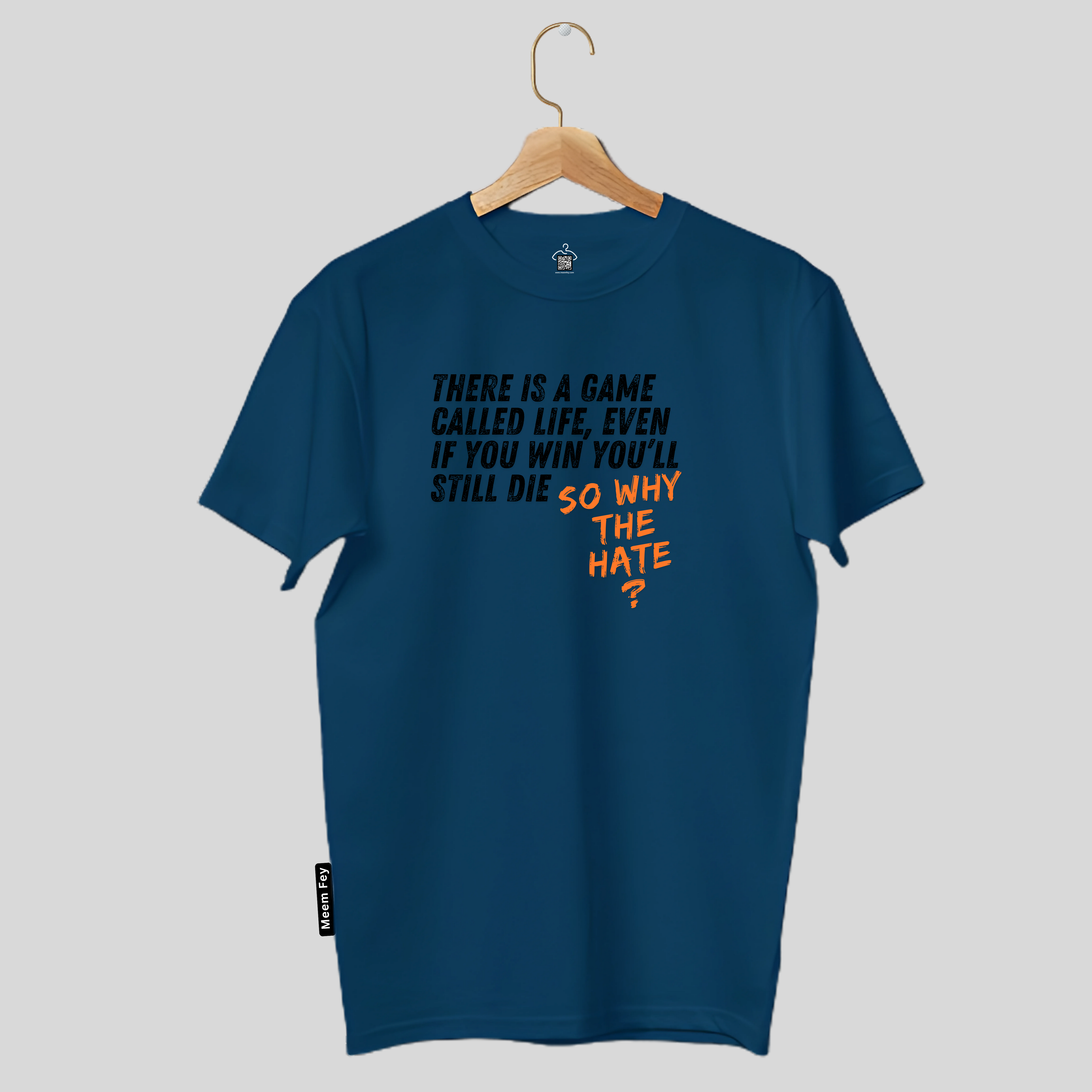 Quote Print Round Neck T-Shirt