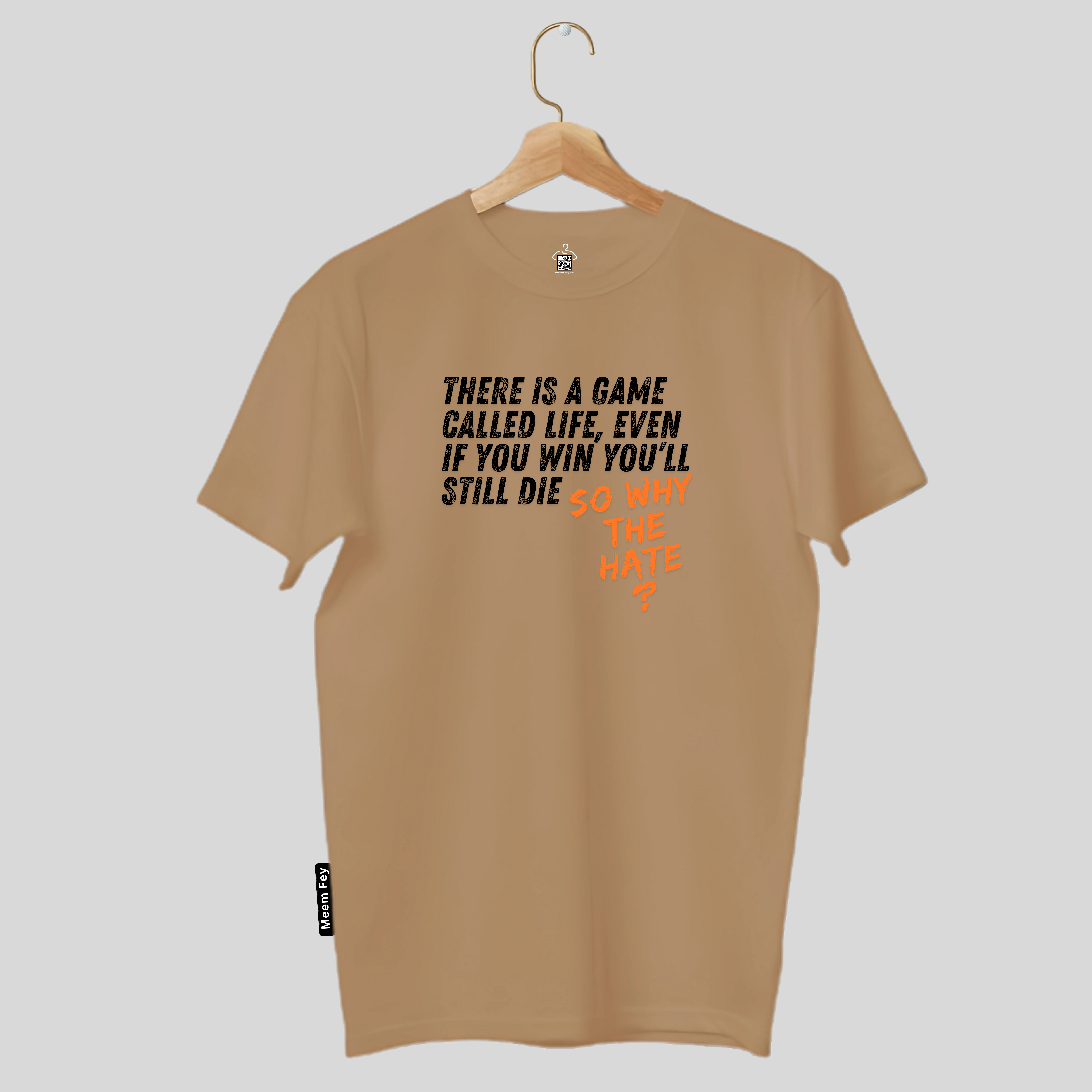 Quote Print Round Neck T-Shirt
