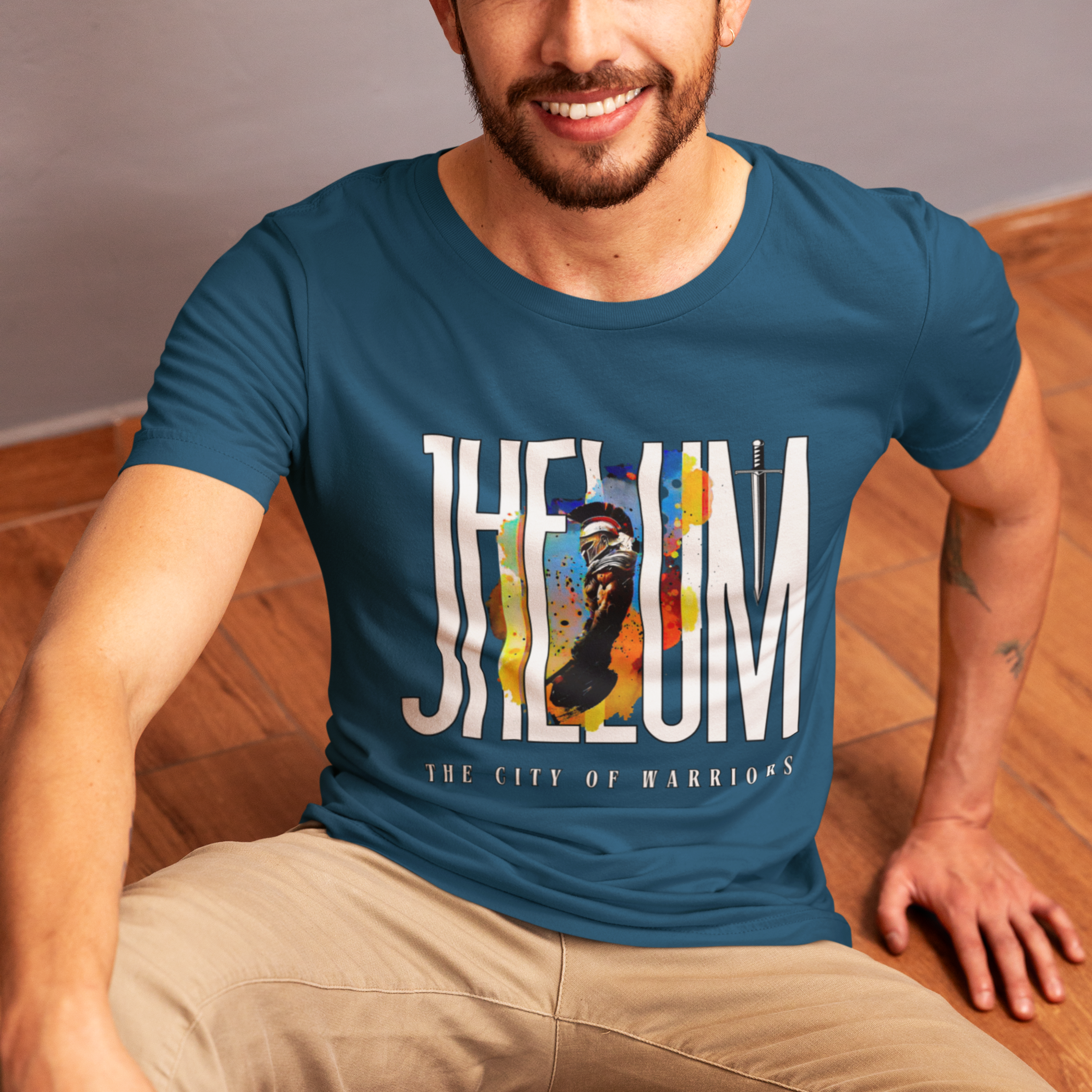 Jhelum Print Round Neck T-Shirt