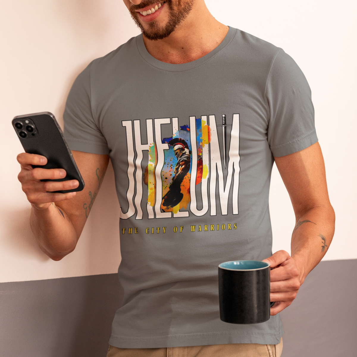 Jhelum Print Round Neck T-Shirt