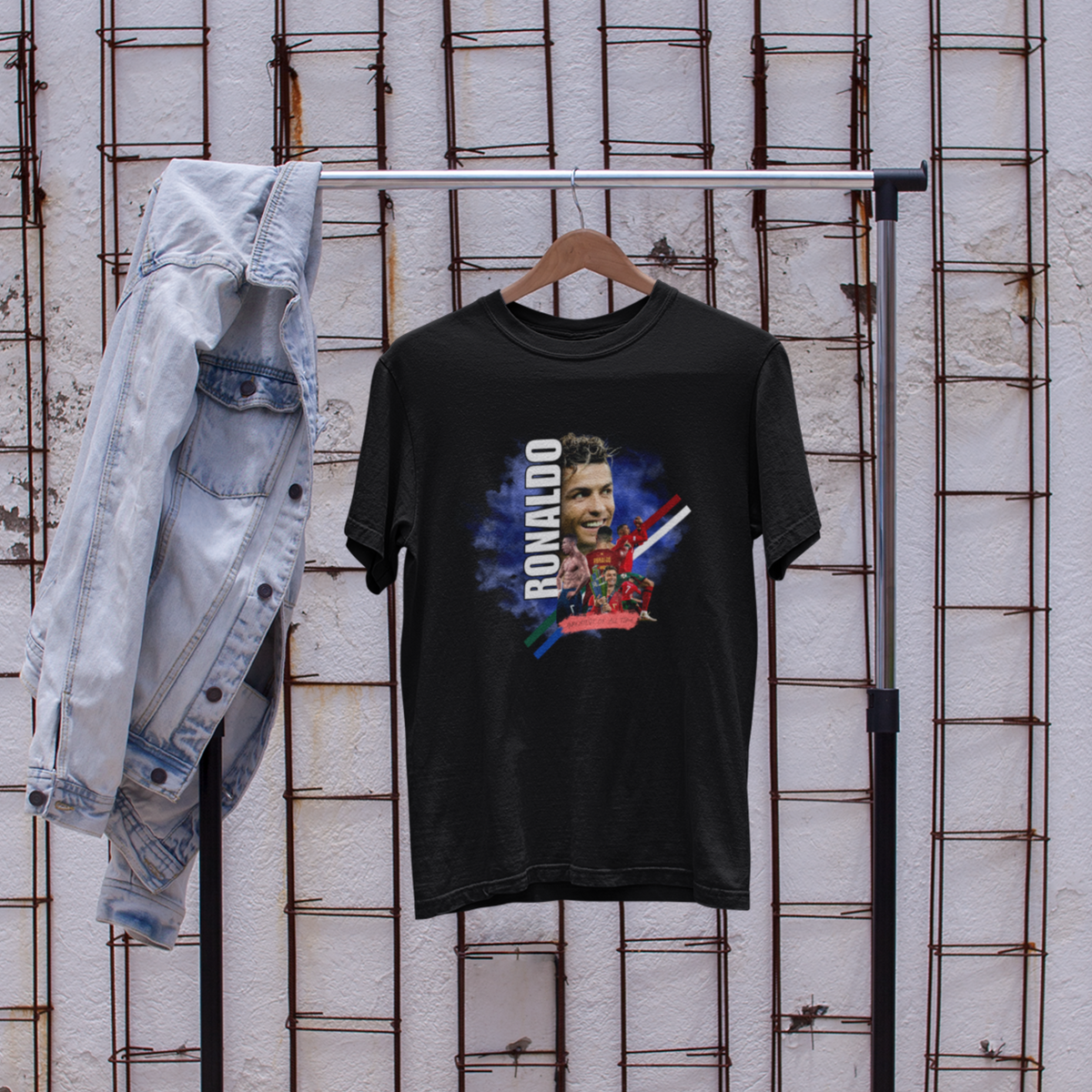 Ronaldo Print Round Neck T-Shirt