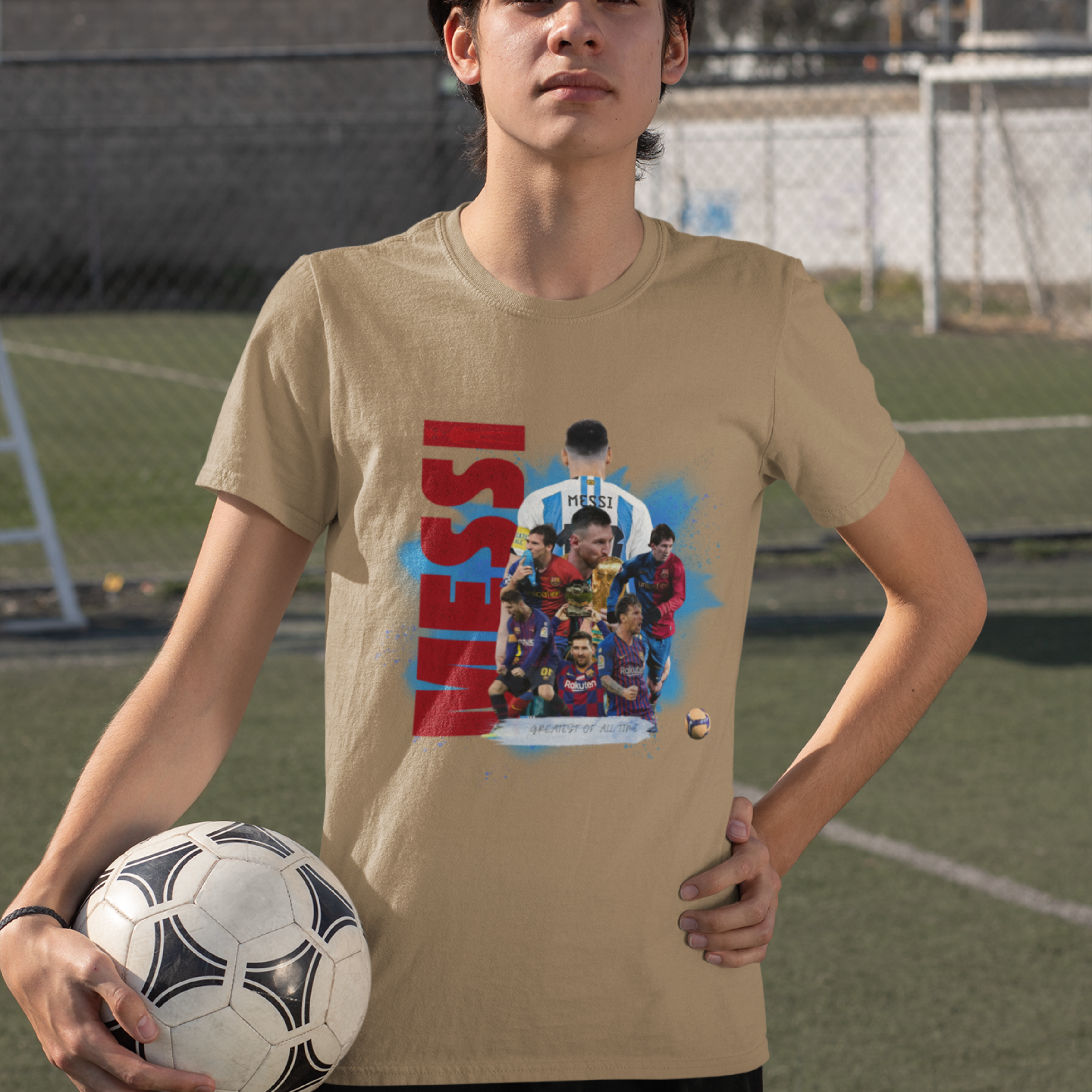 Messi Print Round Neck T-Shirt