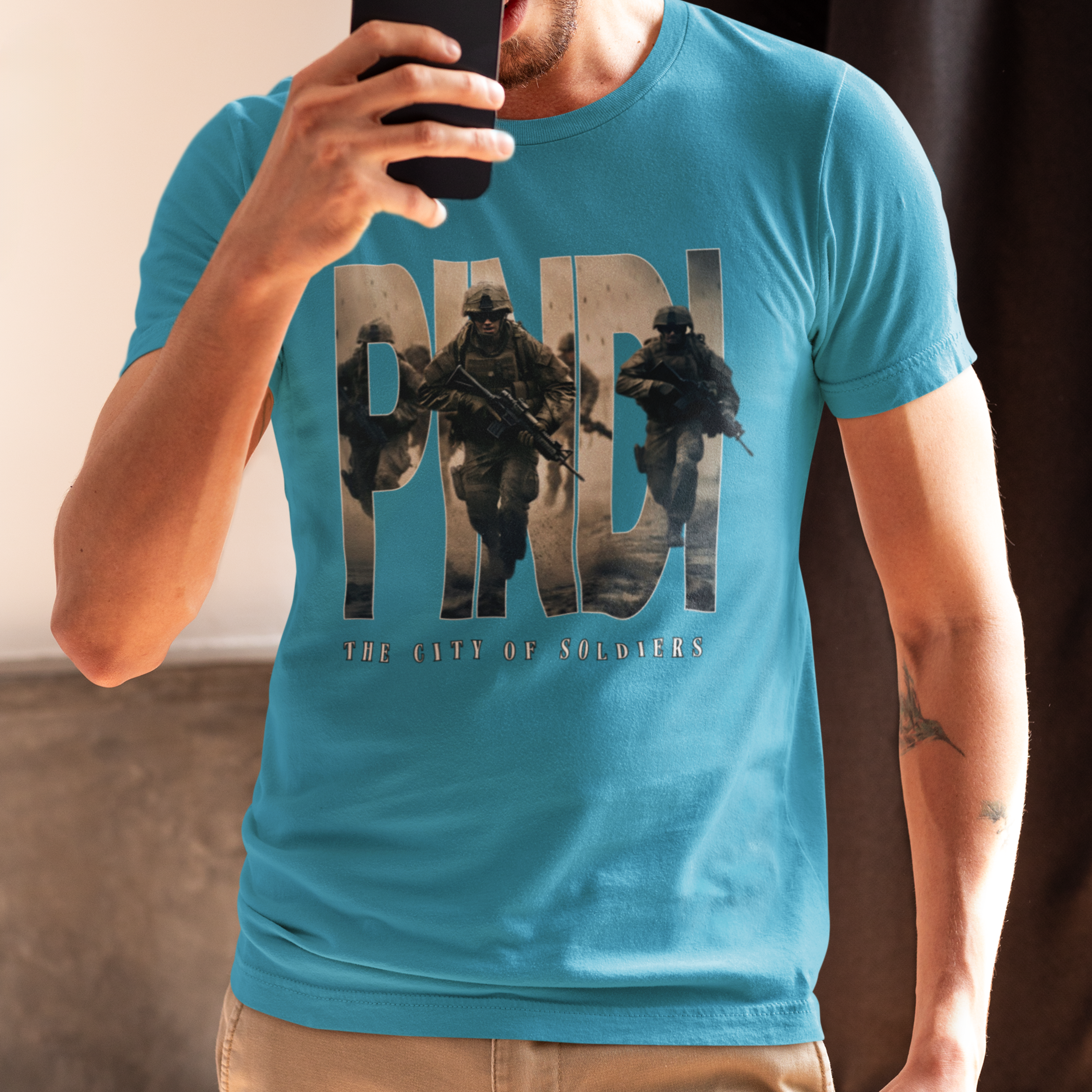 Pindi Print Round Neck T-Shirt