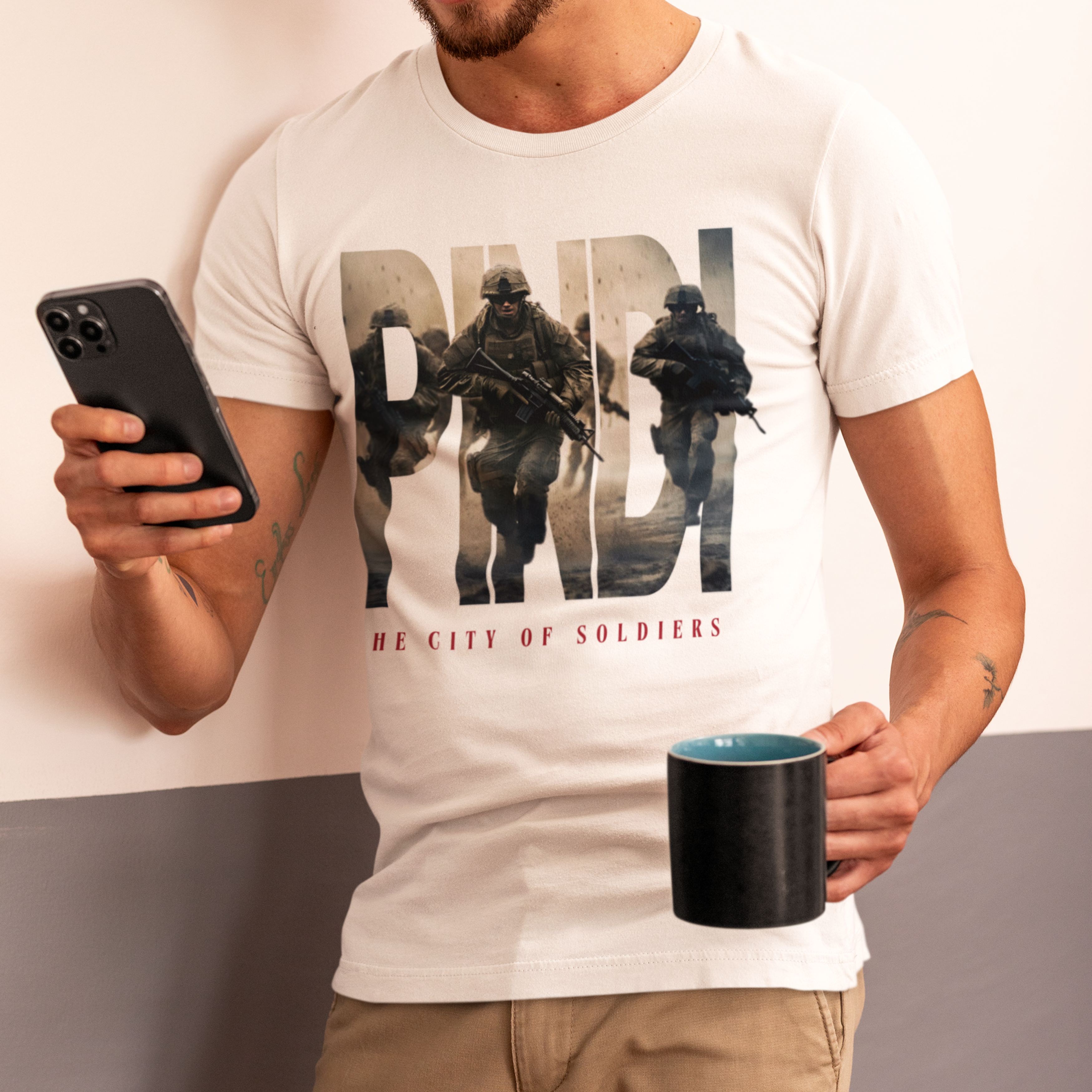 Pindi Print Round Neck T-Shirt