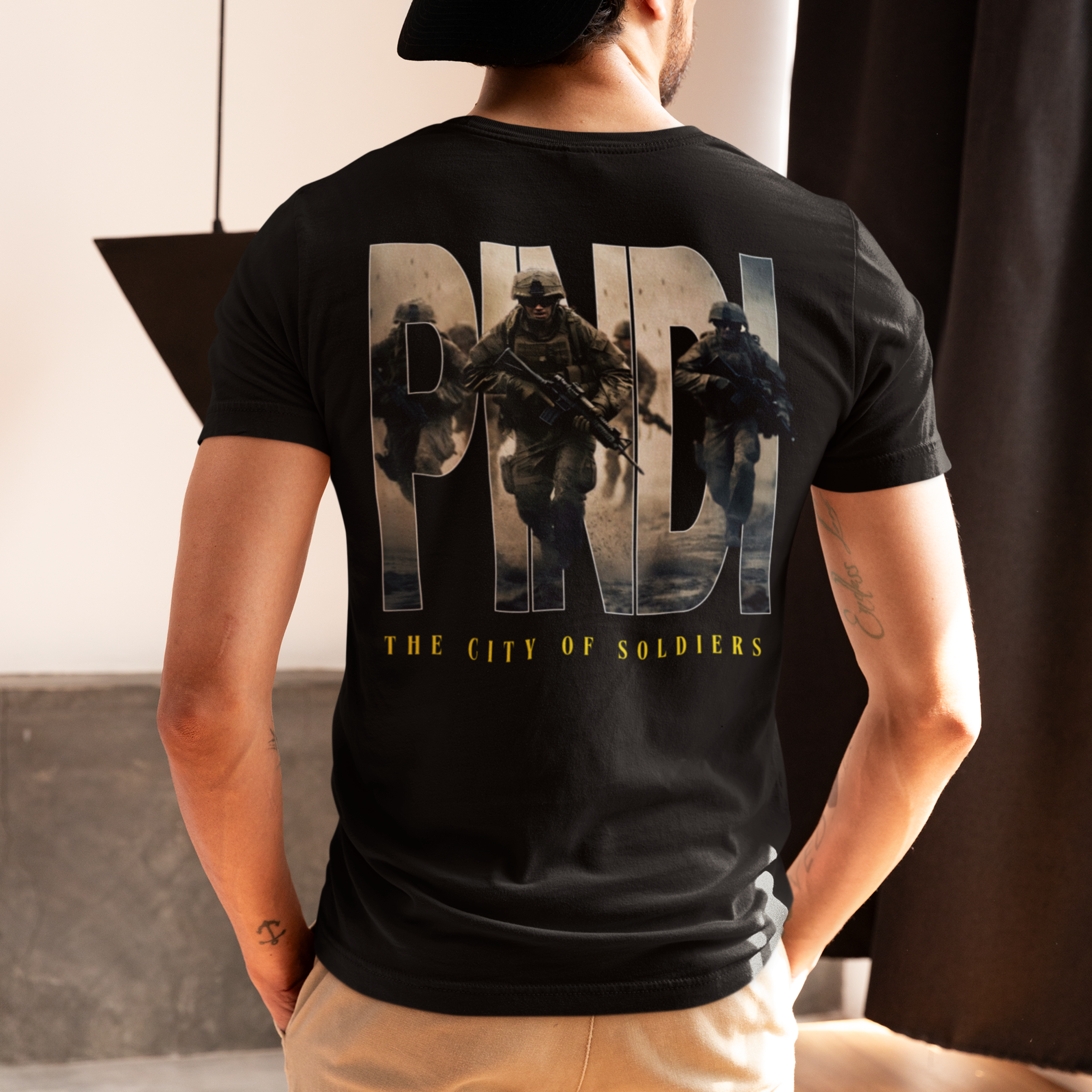 Pindi Print Round Neck T-Shirt