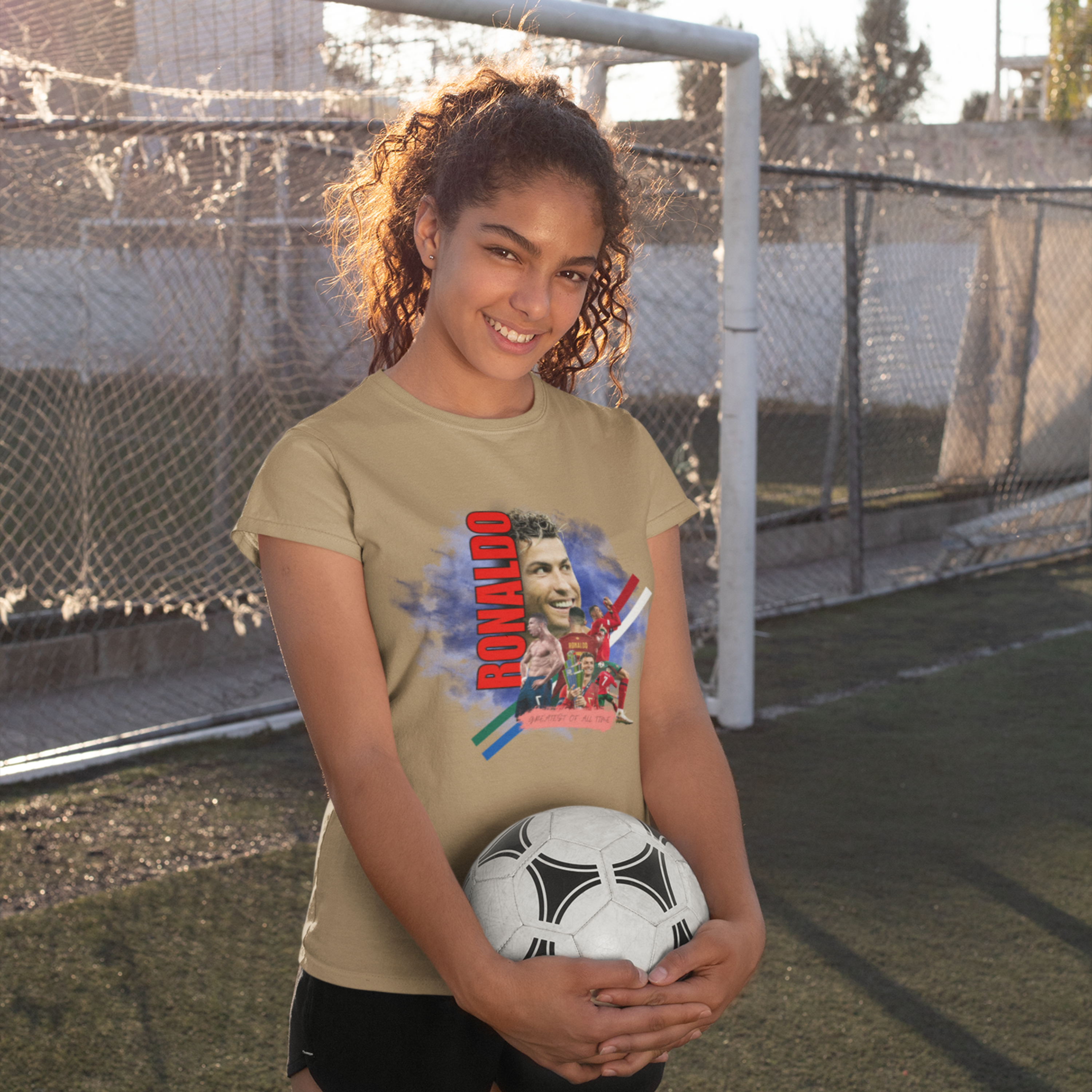 Ronaldo Print Round Neck T-Shirt