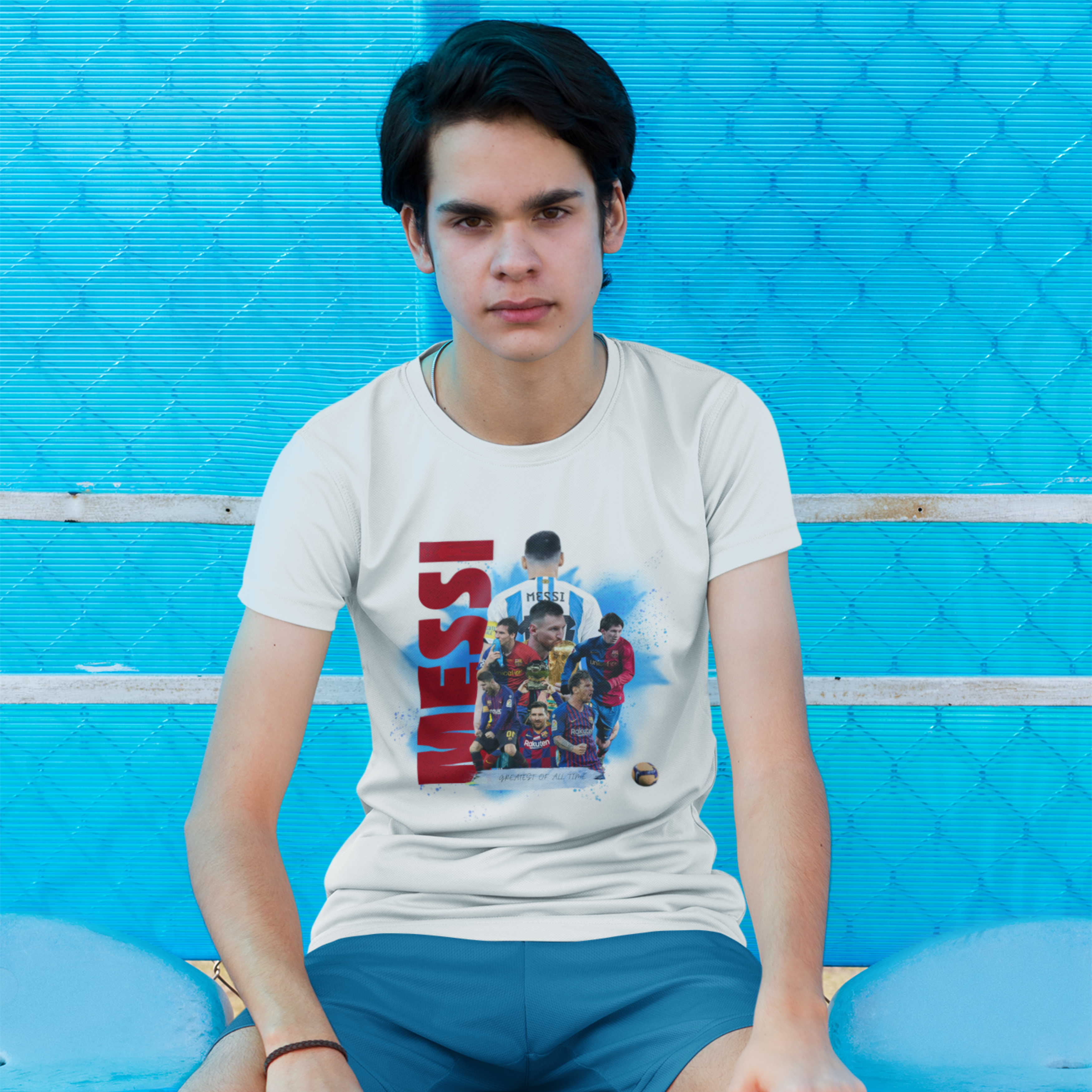 Messi Print Round Neck T-Shirt