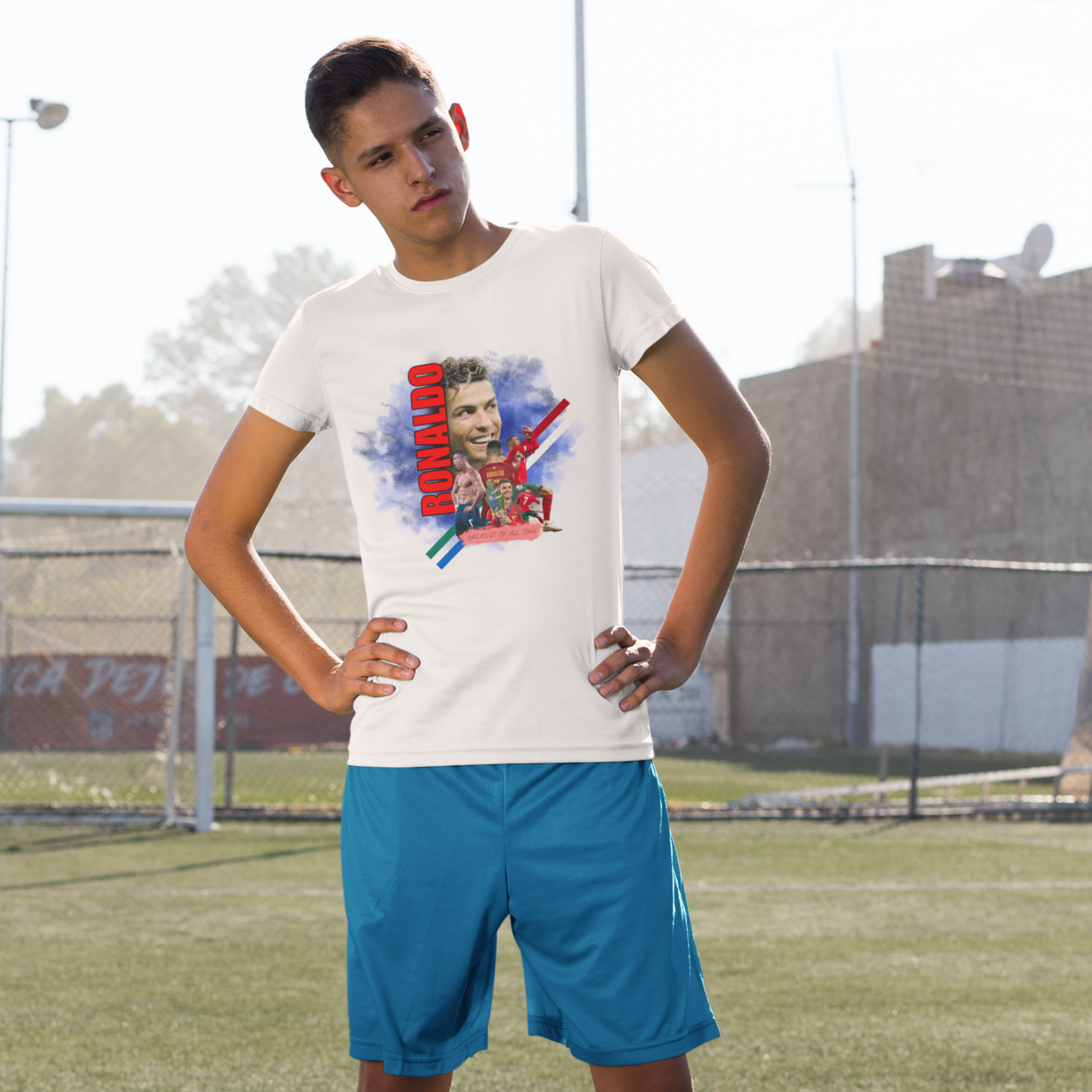 Ronaldo Print Round Neck T-Shirt