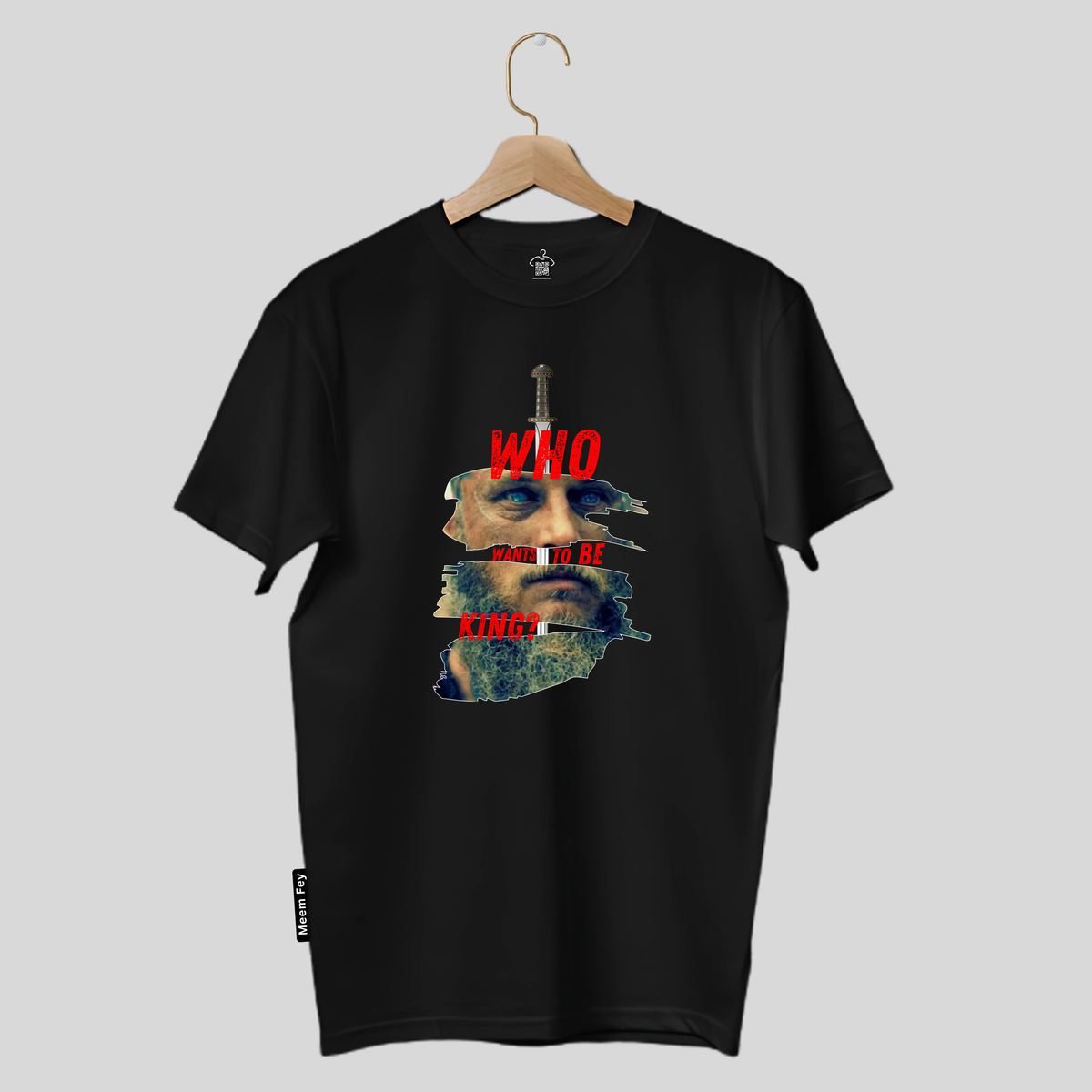 Ragnar Lothbrok Print Round Neck T-Shirt