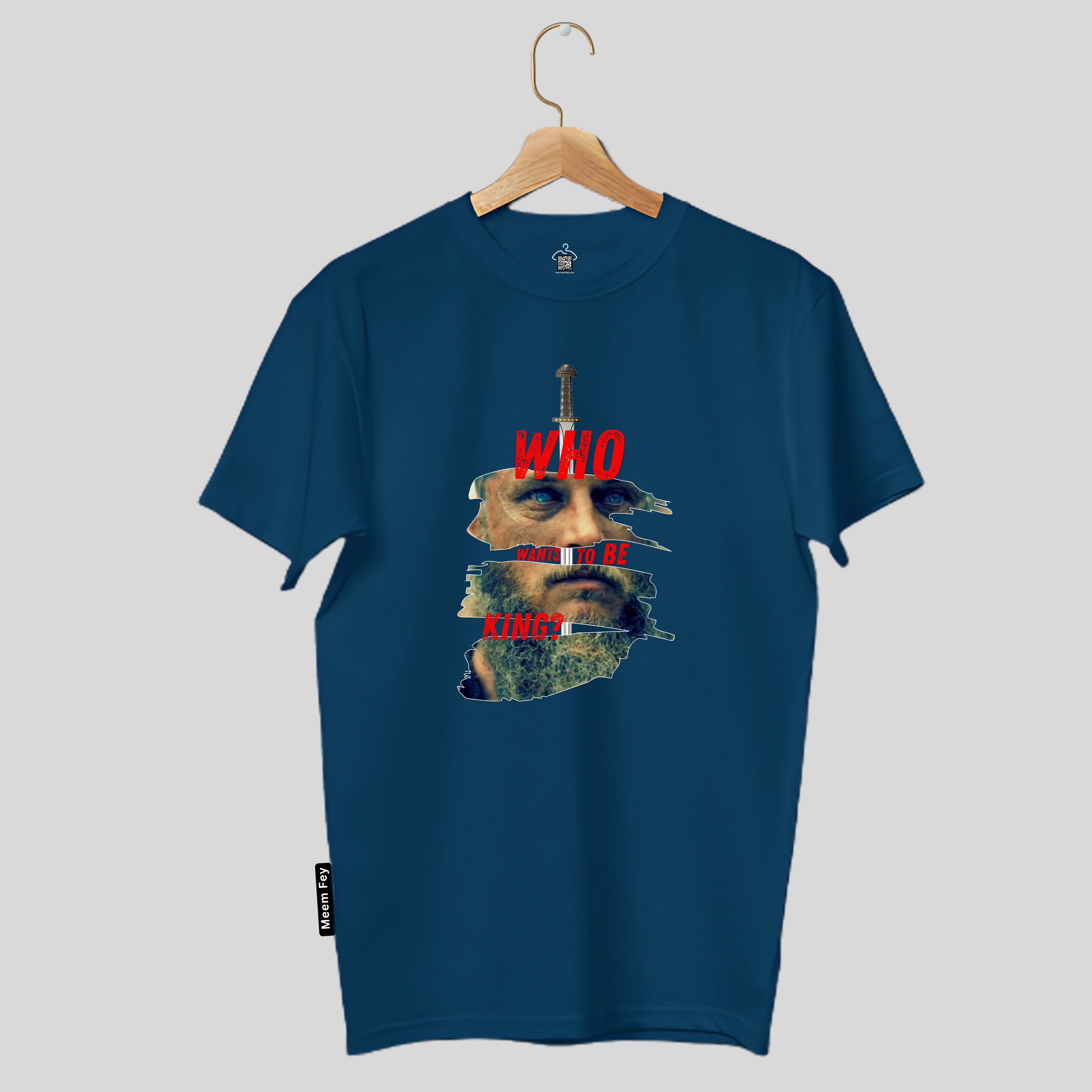 Ragnar Lothbrok Print Round Neck T-Shirt
