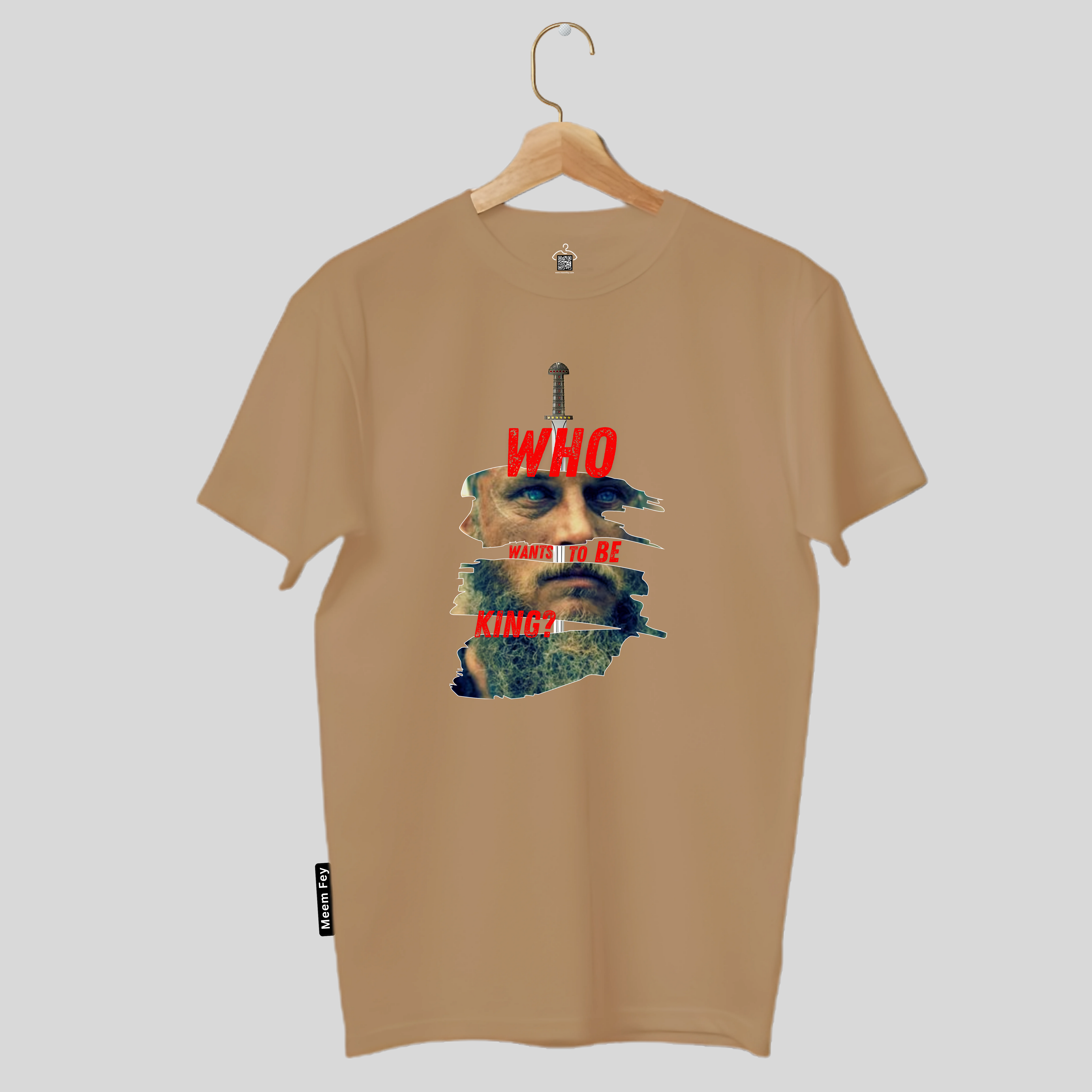 Ragnar Lothbrok Print Round Neck T-Shirt